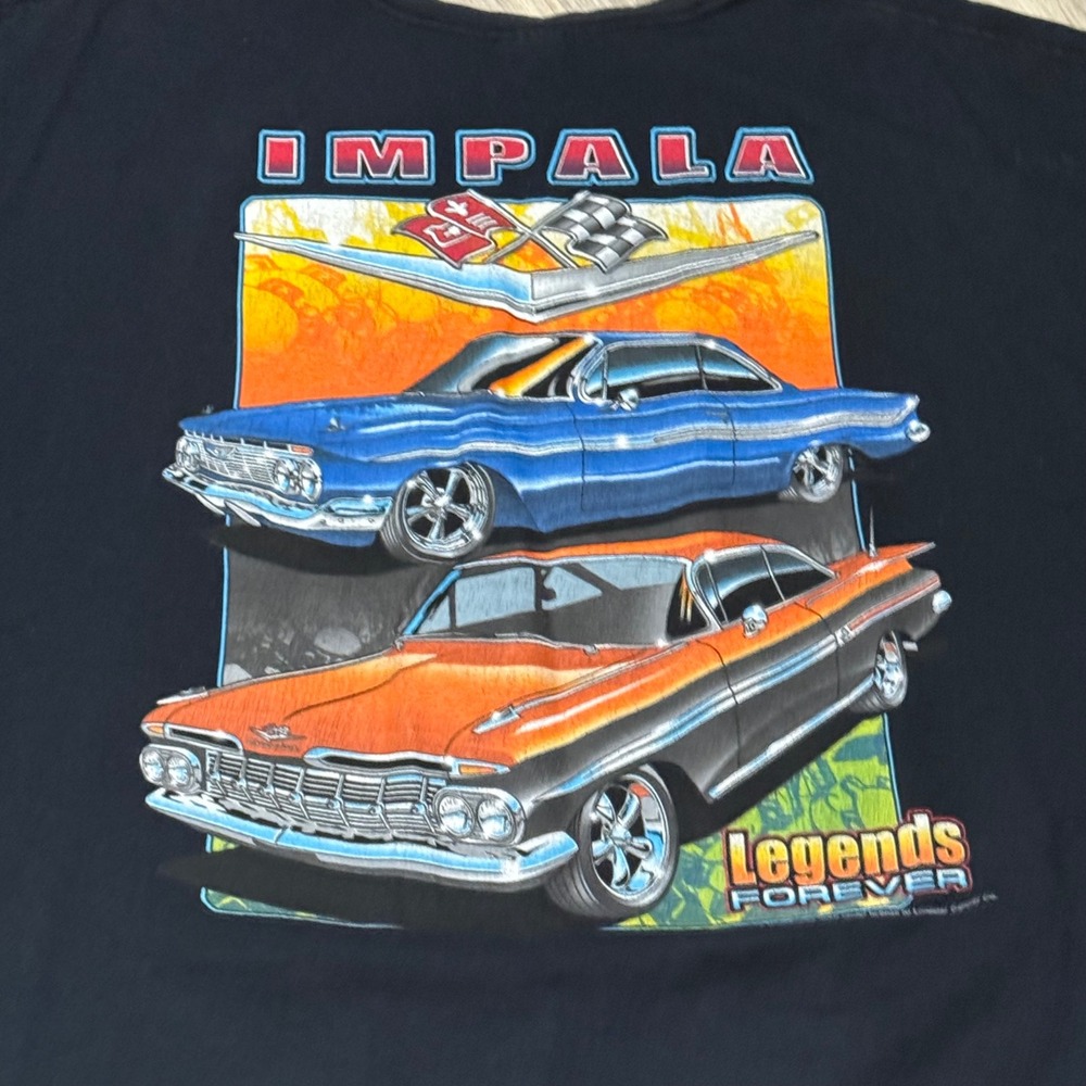 Gildan Impala Legends Forever Graphic Tee Car Racing Black 3XL lowriders
